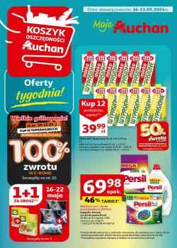 Auchan Polsko leták, Koszyk Oszczędności Auchan Moje Auchan, od 16.05 do 22.05.2024